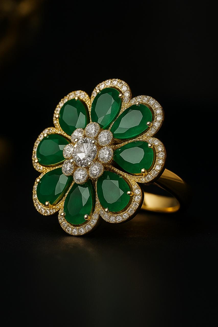 Zarconic Emerald Stone Ring