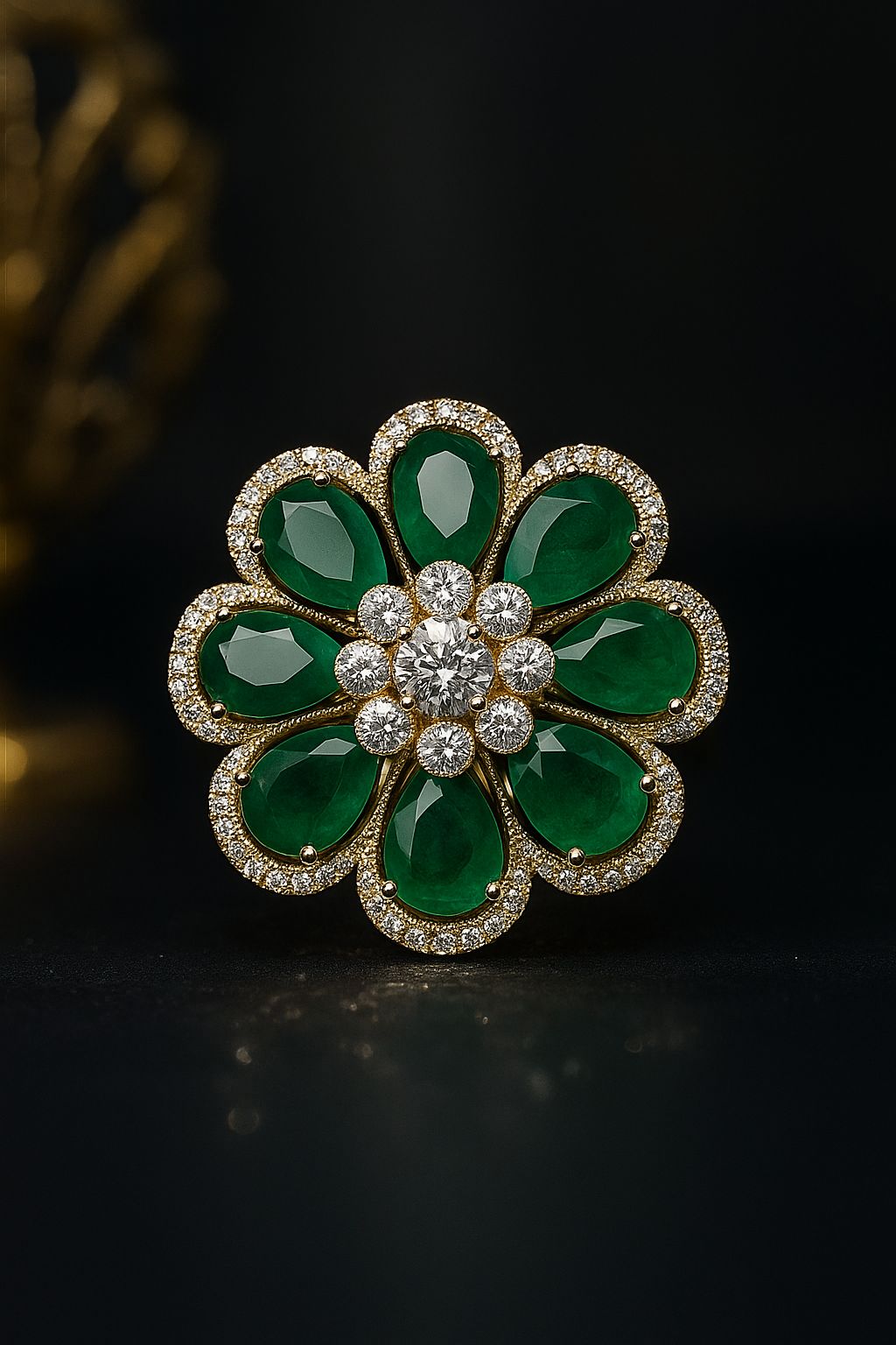 Zarconic Emerald Stone Ring
