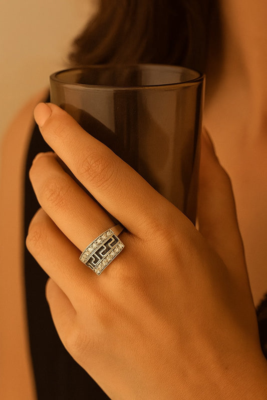Bold Geometric Statement Ring