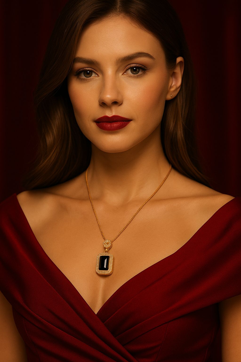 Midnight Luxe Black Stone Pendant π€π