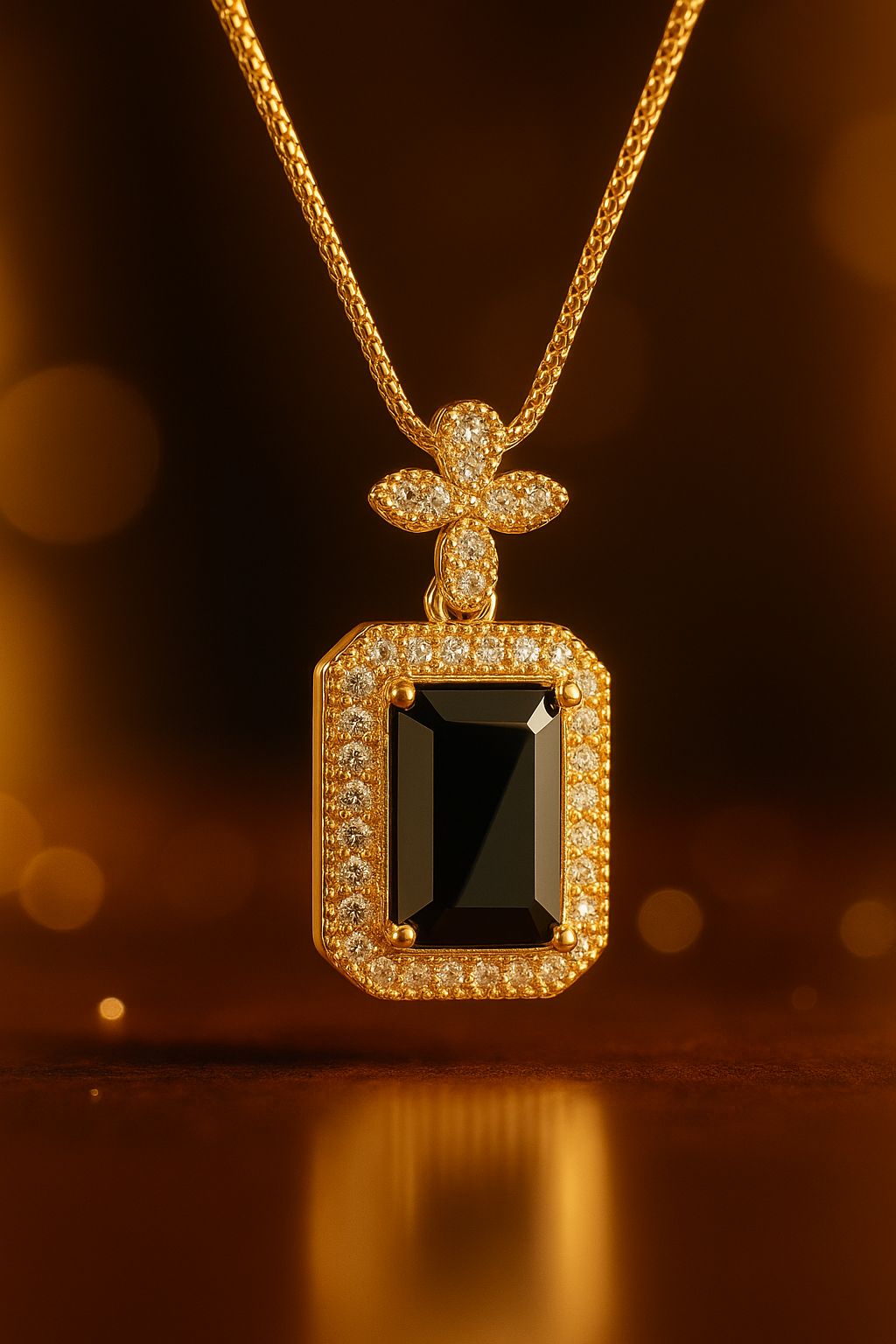 Midnight Luxe Black Stone Pendant π€π