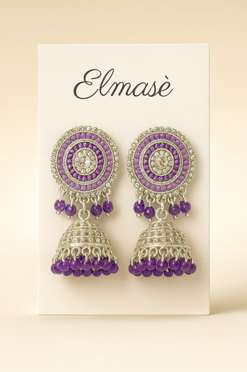 Royal Amethyst Jhumkas