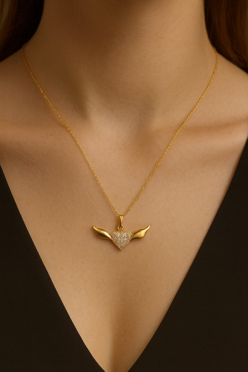 Heart wing pendant