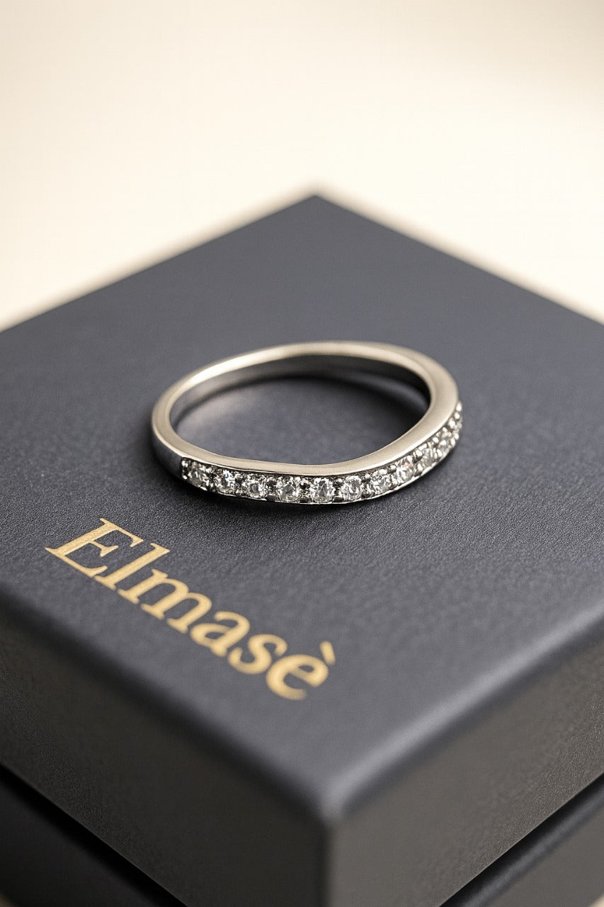 Elegant Silver Eternity Band