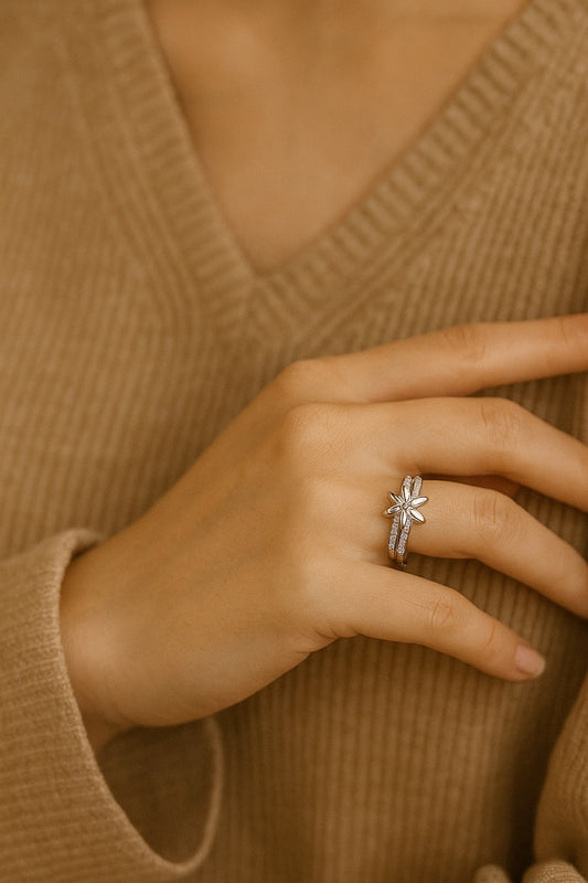 Silver Blossom Ring