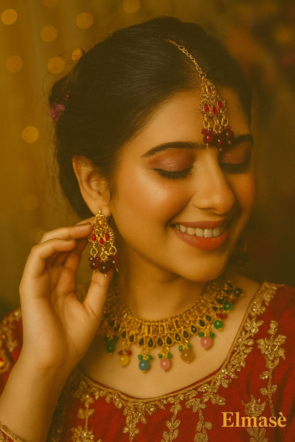 Golden Stone straight necklace