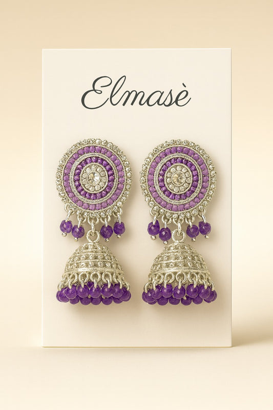 Royal Amethyst Jhumkas