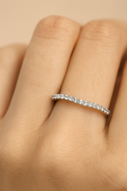 Elegant Silver Eternity Band