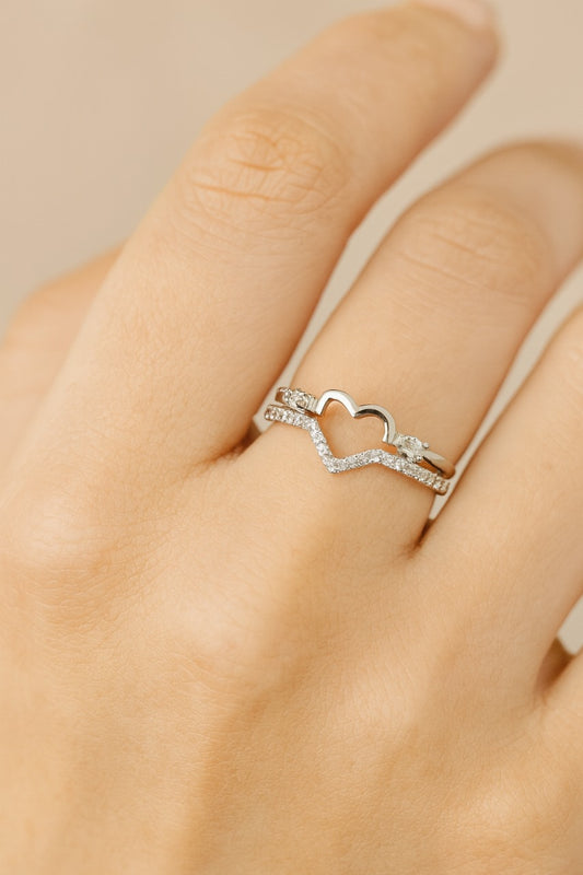 Sparkling Heart  Ring